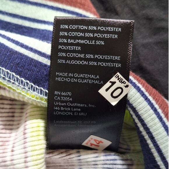 Urban Outfitters Crop Tank Top Women's Medium Striped Lightweight Rave Coachella - Picture 7 of 7